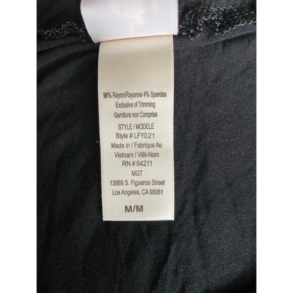 Jonquil by Diane Samandi Black Lace Trim Nightgown Slip Dress Size Medium NWT - Picture 10 of 10